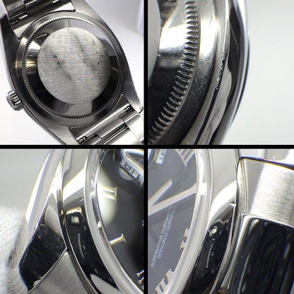 Rolex Watch Datejust M Number 2007 Black Dial Roman Index Date SS Automatic — view 7