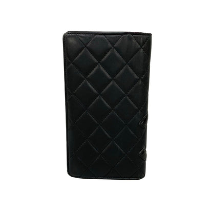 Chanel Wallet Cambon Line Black Leather Lambskin — view 2