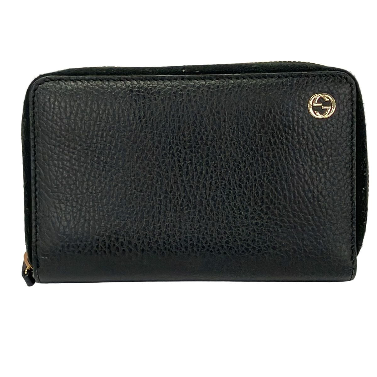 Gucci Bifold Wallet Betty Interlocking Black Leather