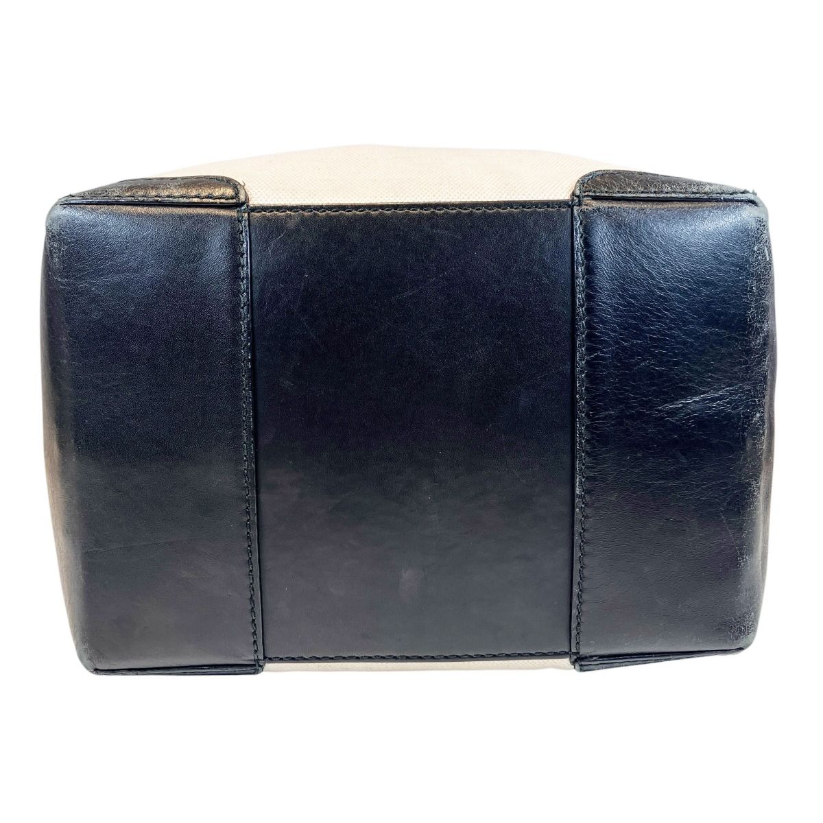 Balenciaga Navy Bucket Shoulder Bag Canvas Leather — view 3