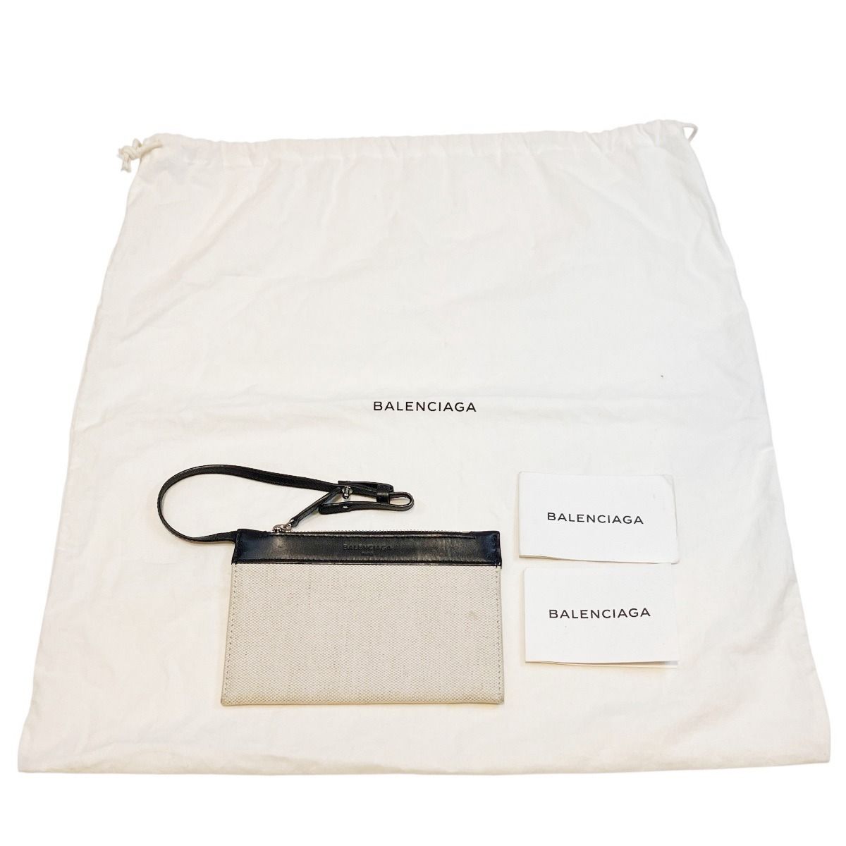 Balenciaga Navy Bucket Shoulder Bag Canvas Leather — view 5