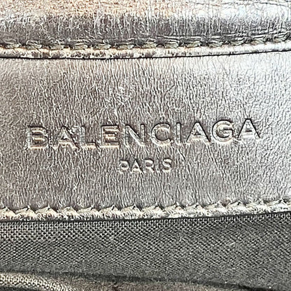 Balenciaga Navy Bucket Shoulder Bag Canvas Leather — view 4