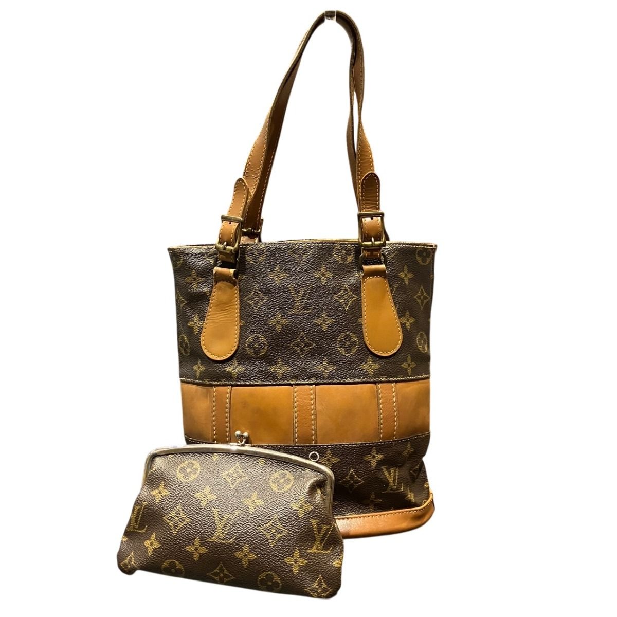 Louis Vuitton Bucket PM Monogram Shoulder Bag Canvas