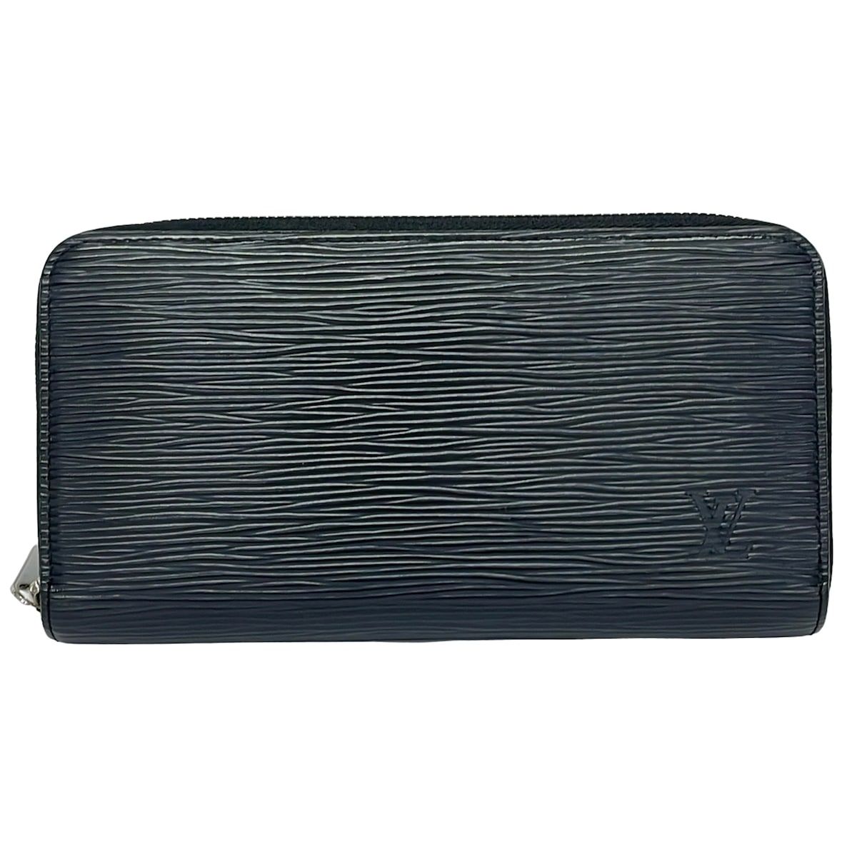Louis Vuitton Wallet Epi Zippy Noir Leather Cowhide