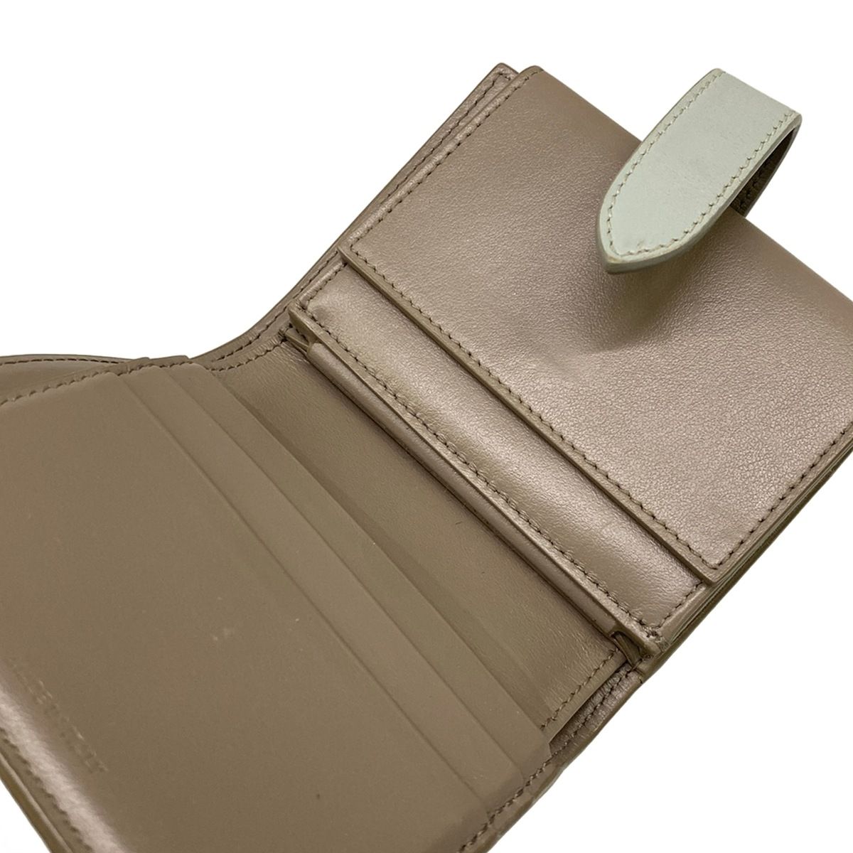 Celine Bifold Wallet Gray Light Blue Leather — view 3