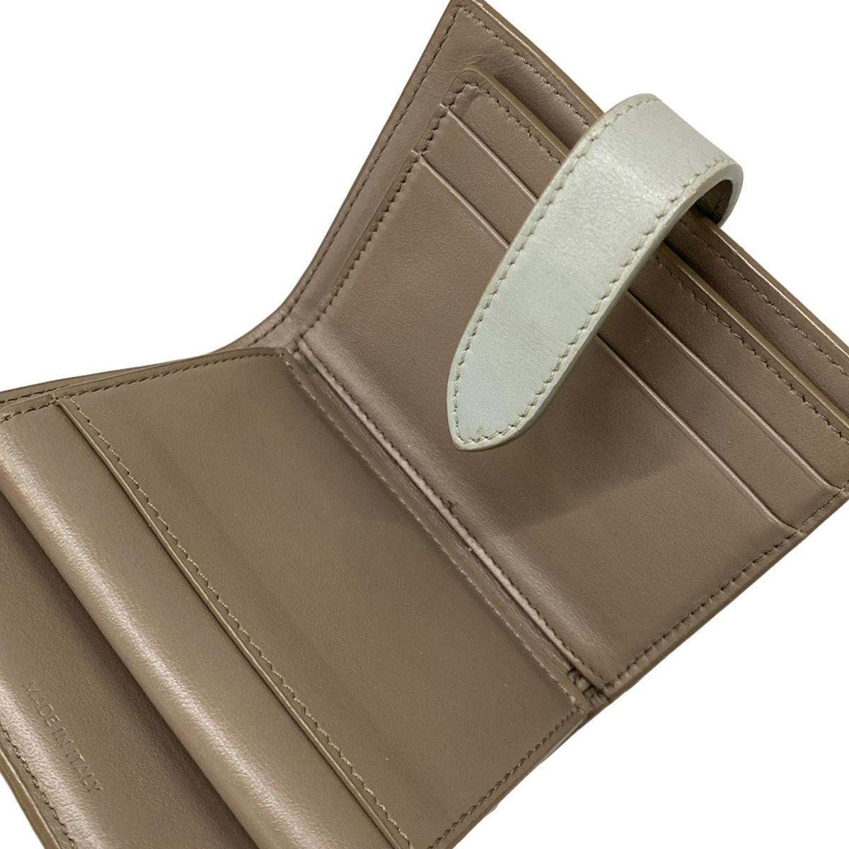 Celine Bifold Wallet Gray Light Blue Leather — view 4