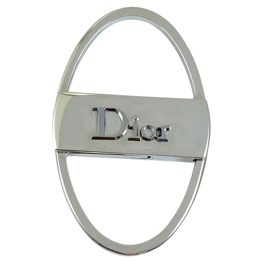 Dior Key Ring Key Holder Strap Metal Silver Daily