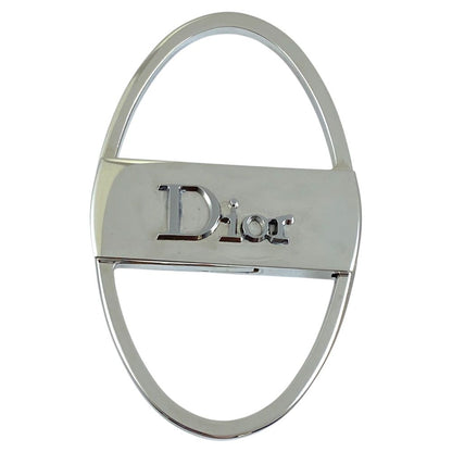 Dior Key Ring Key Holder Strap Metal Silver Daily