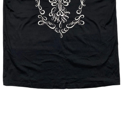 Dior Tank Top Camisole S Cotton Heart Logo Embroidery Black — view 4