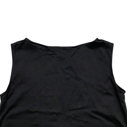 Dior Tank Top Camisole S Cotton Heart Logo Embroidery Black — view 5