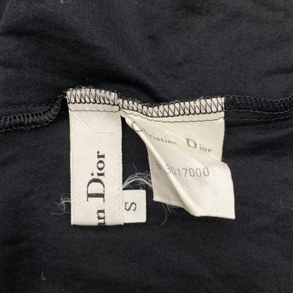 Dior Tank Top Camisole S Cotton Heart Logo Embroidery Black — view 8