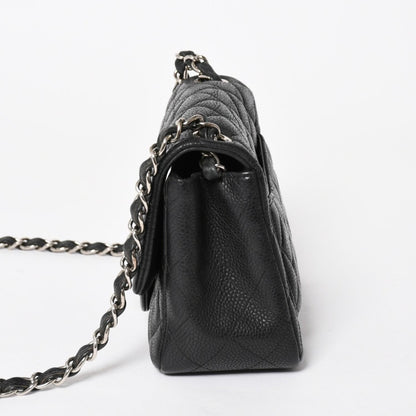 Chanel Mini Quilted 17 S Flap S Chain Shoulder Bag CC Logo Caviar Leather Black — view 4