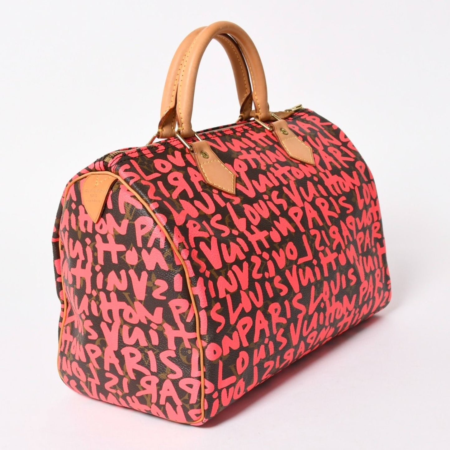 Louis Vuitton Monogram Graffiti Speedy 30 Handbag Brown Pink Gold — view 4