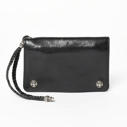 Chrome Hearts Strap Wallet Bifold Crossball Black