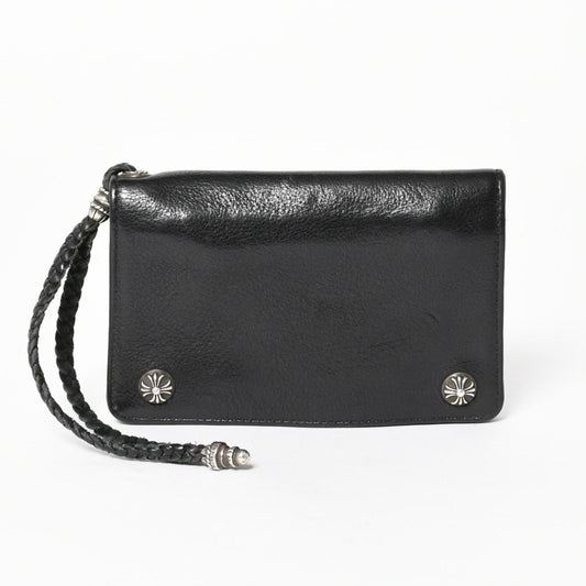 Chrome Hearts Strap Wallet Bifold Crossball Black
