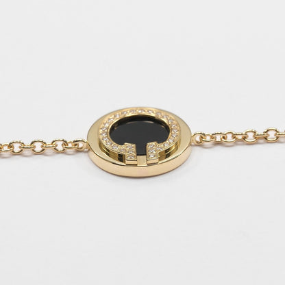 Tiffany & Co T Two Circle Gold Onyx Diamond Bracelet — view 8