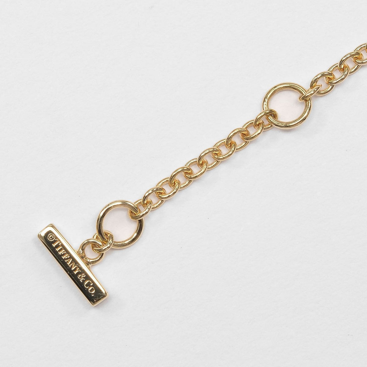 Tiffany & Co T Two Circle Gold Onyx Diamond Bracelet — view 7