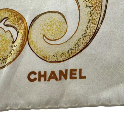 Chanel Scarf Sunflower Pattern Silk Multicolor — view 6