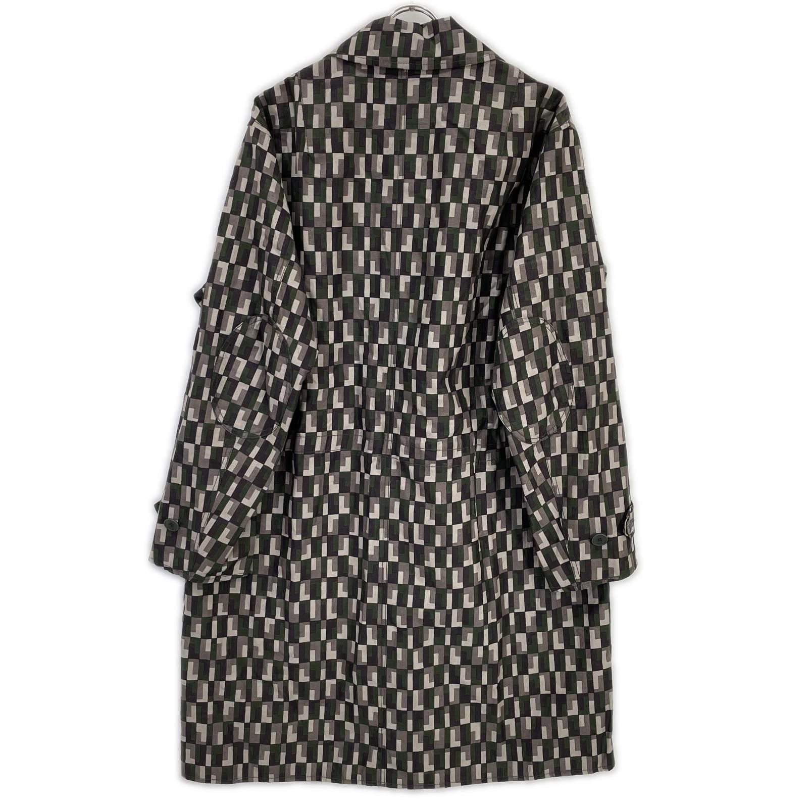 Bottega Veneta Khaki Check Spring Coat 46 — view 2