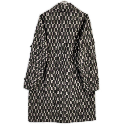 Bottega Veneta Khaki Check Spring Coat 46 — view 2