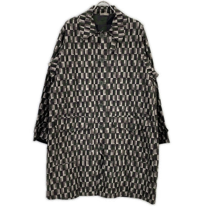 Bottega Veneta Khaki Check Spring Coat 46