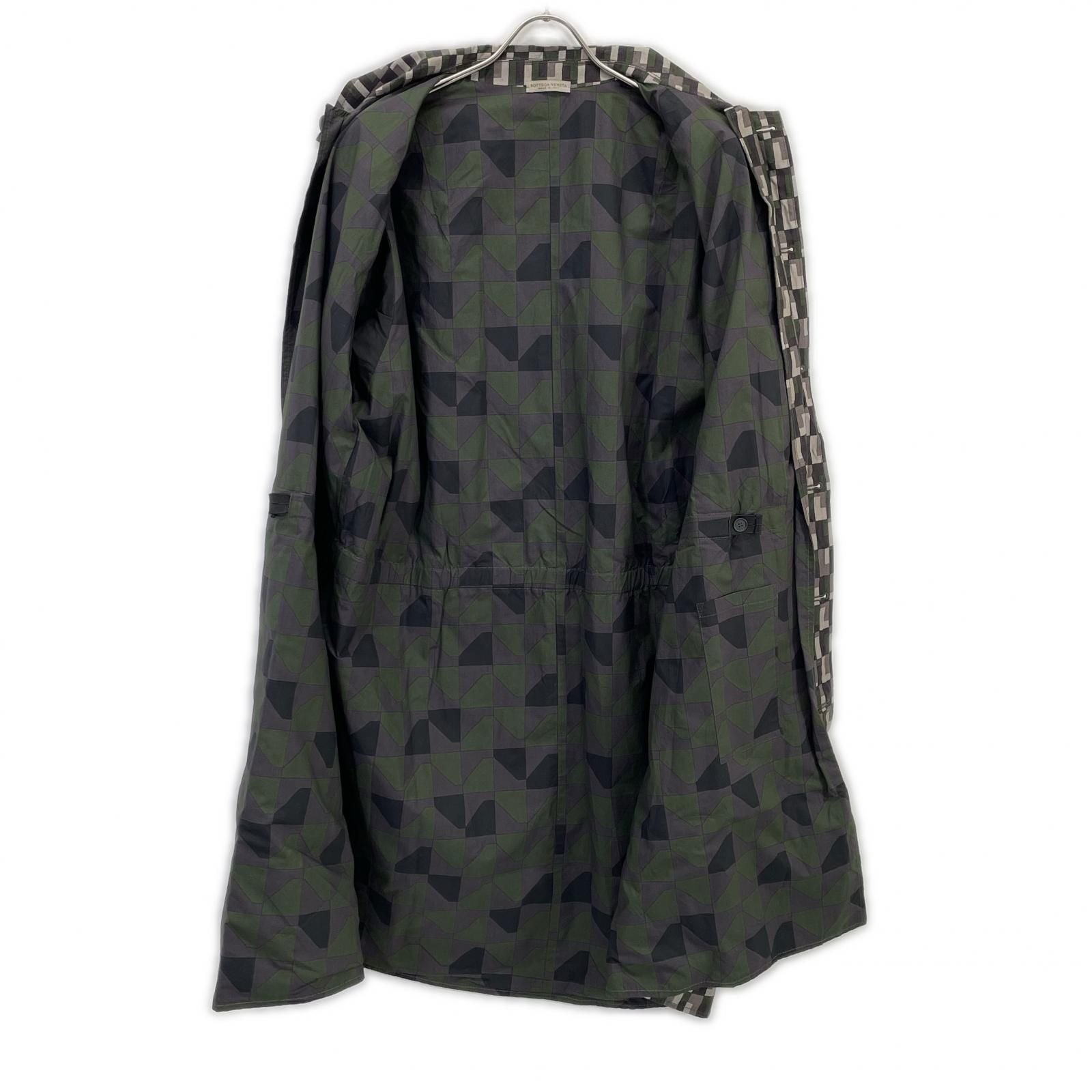 Bottega Veneta Khaki Check Spring Coat 46 — view 3