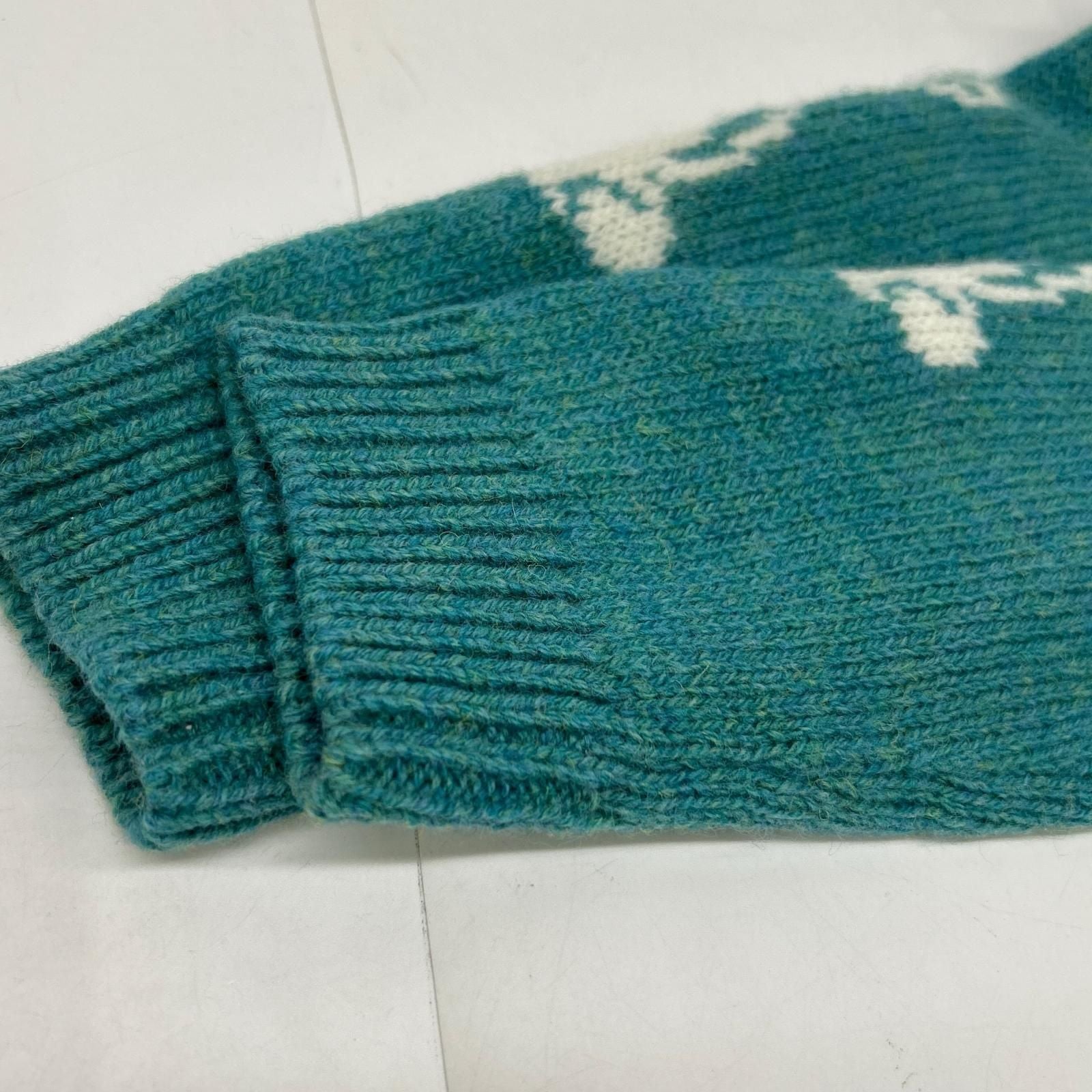 Prada Blue Rabbit Pattern Wool Sweater 46 — view 7