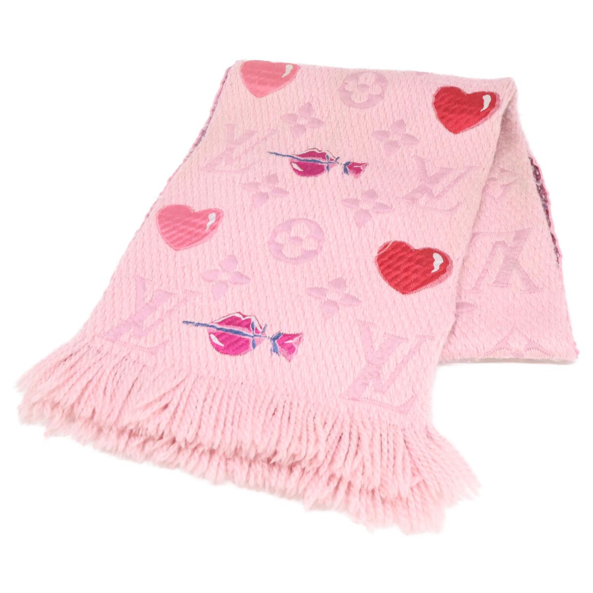 Louis Vuitton Echarpe Logo Mania Arafoli Silk Wool