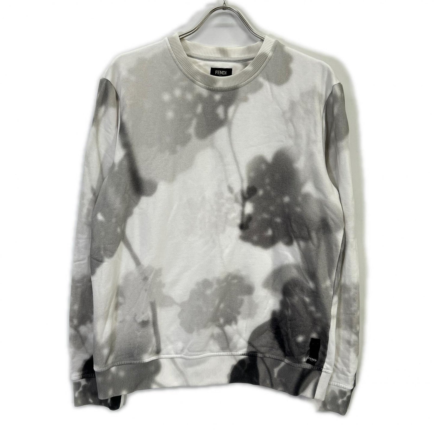 Fendi Afra Logo Plant Shadow Transfer Print Sweatshirt
