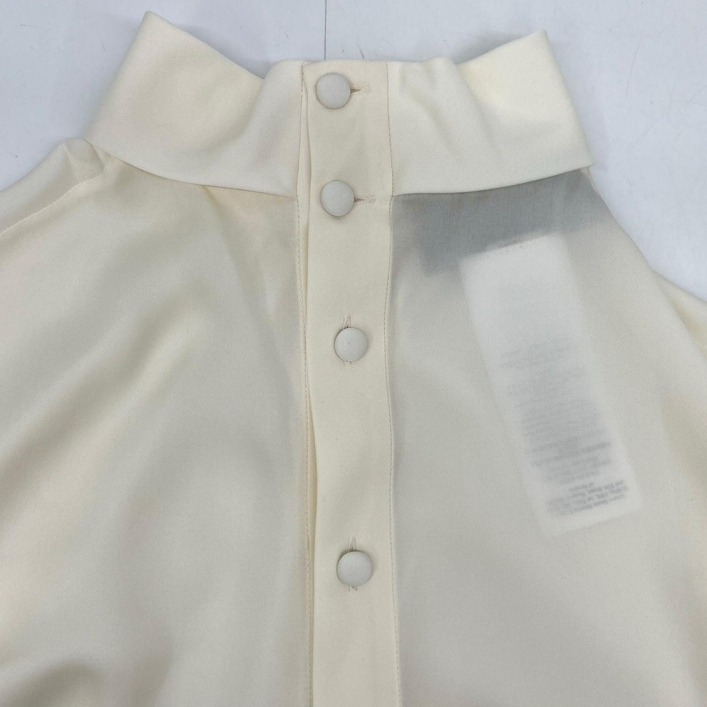Gucci Ivory Silk 100% Long Sleeve Blouse 38 — view 7