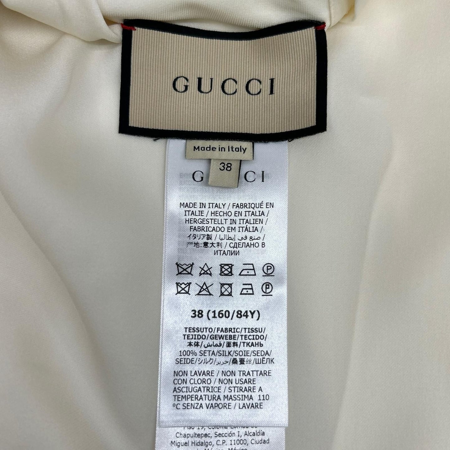 Gucci Ivory Silk 100% Long Sleeve Blouse 38 — view 3