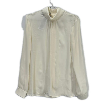 Gucci Ivory Silk 100% Long Sleeve Blouse 38