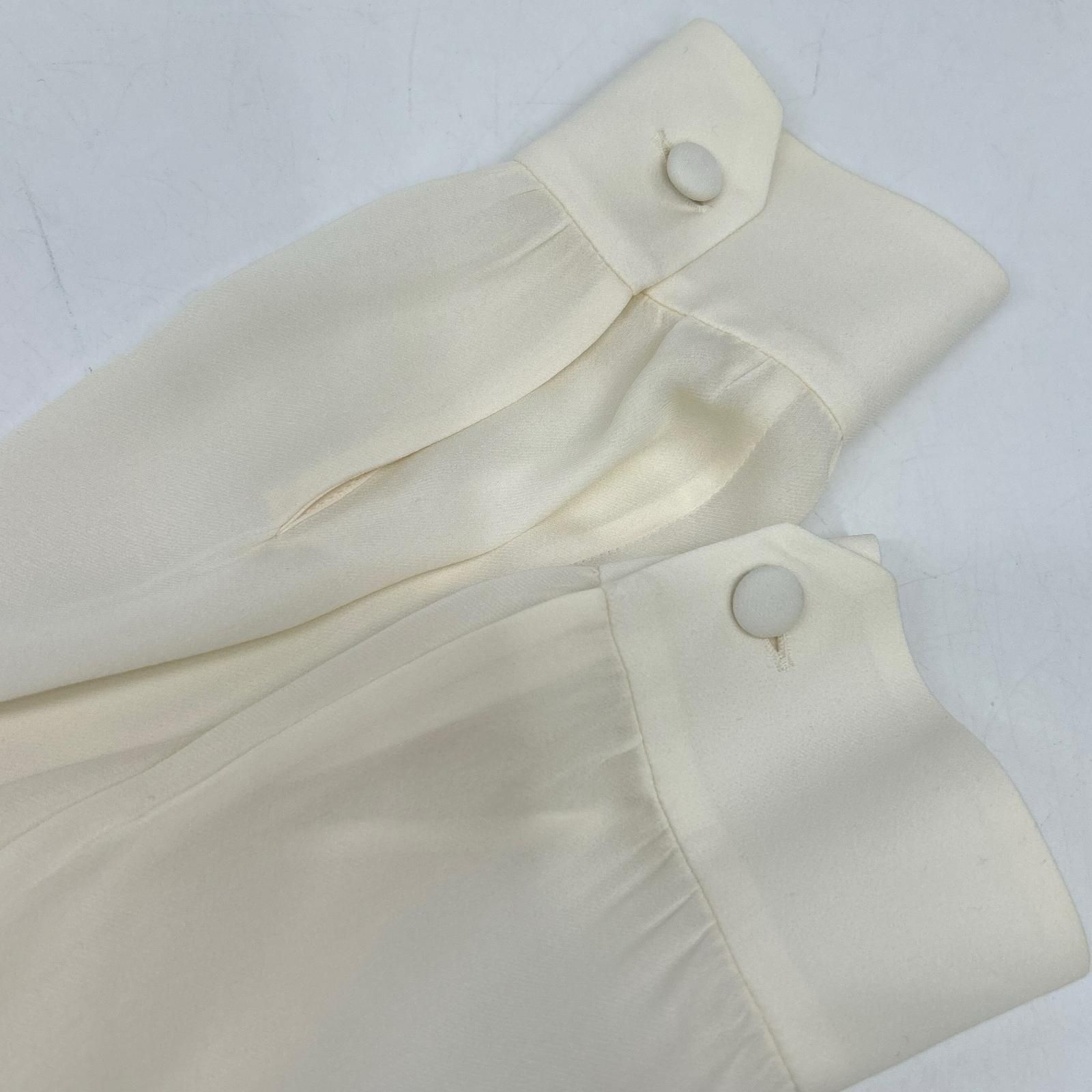 Gucci Ivory Silk 100% Long Sleeve Blouse 38 — view 8