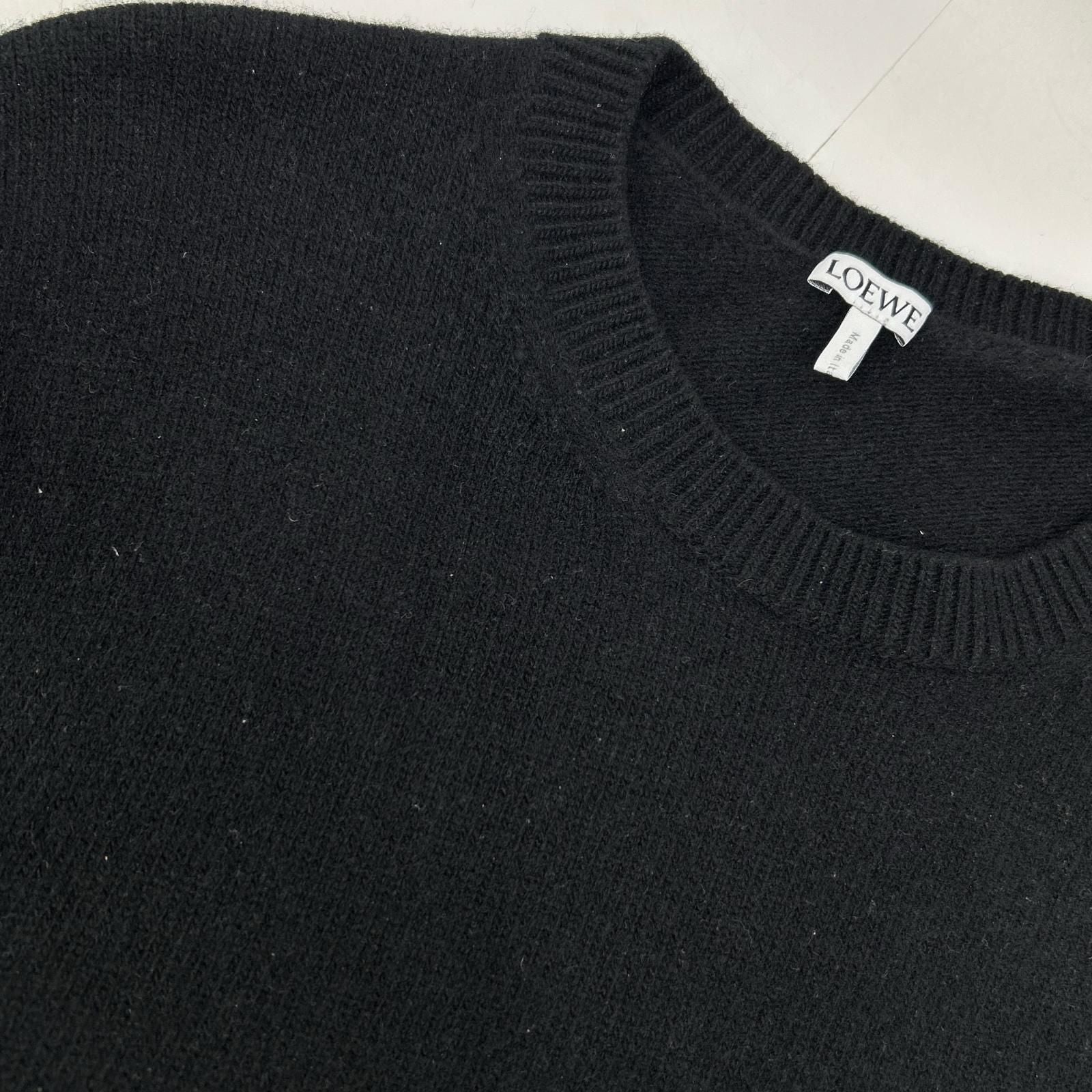 Loewe Black Wool Anagram Sweater XL — view 7