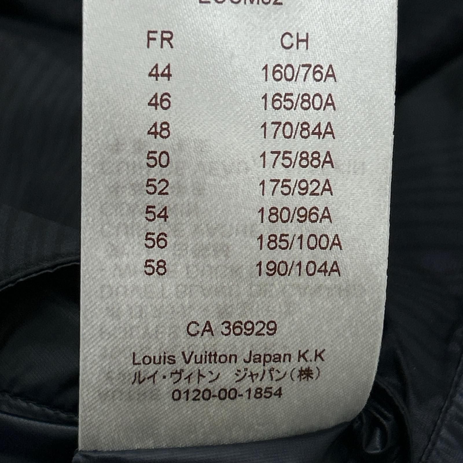 Louis Vuitton Navy Quilted Zip Up Logo Patch Down Jacket 48 — view 8