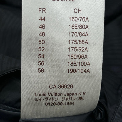 Louis Vuitton Navy Quilted Zip Up Logo Patch Down Jacket 48 — view 8