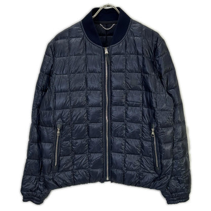 Louis Vuitton Navy Quilted Zip Up Logo Patch Down Jacket 48