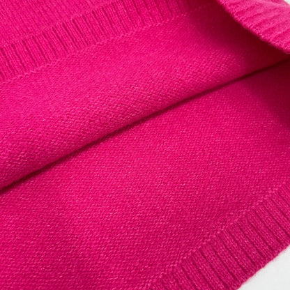 Chanel Wool Oak Silk Logo CC Button Knit Skirt 34 — view 8