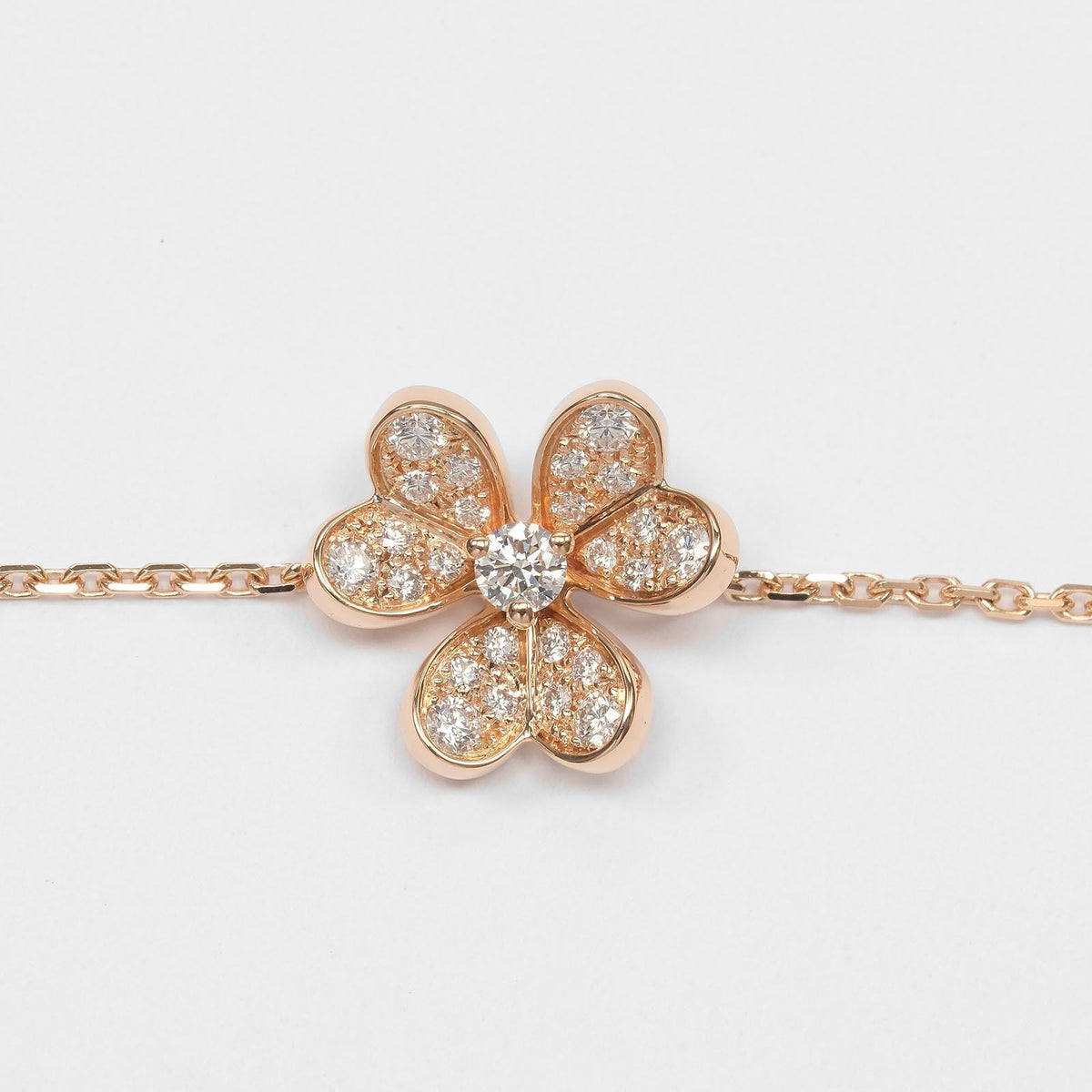 Van Cleef & Arpels Frivole Mini Gold Diamond Bracelet — view 3