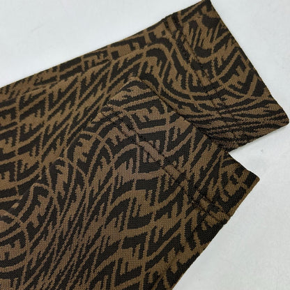 Fendi Brown Zucca Pattern Dress 36 — view 8
