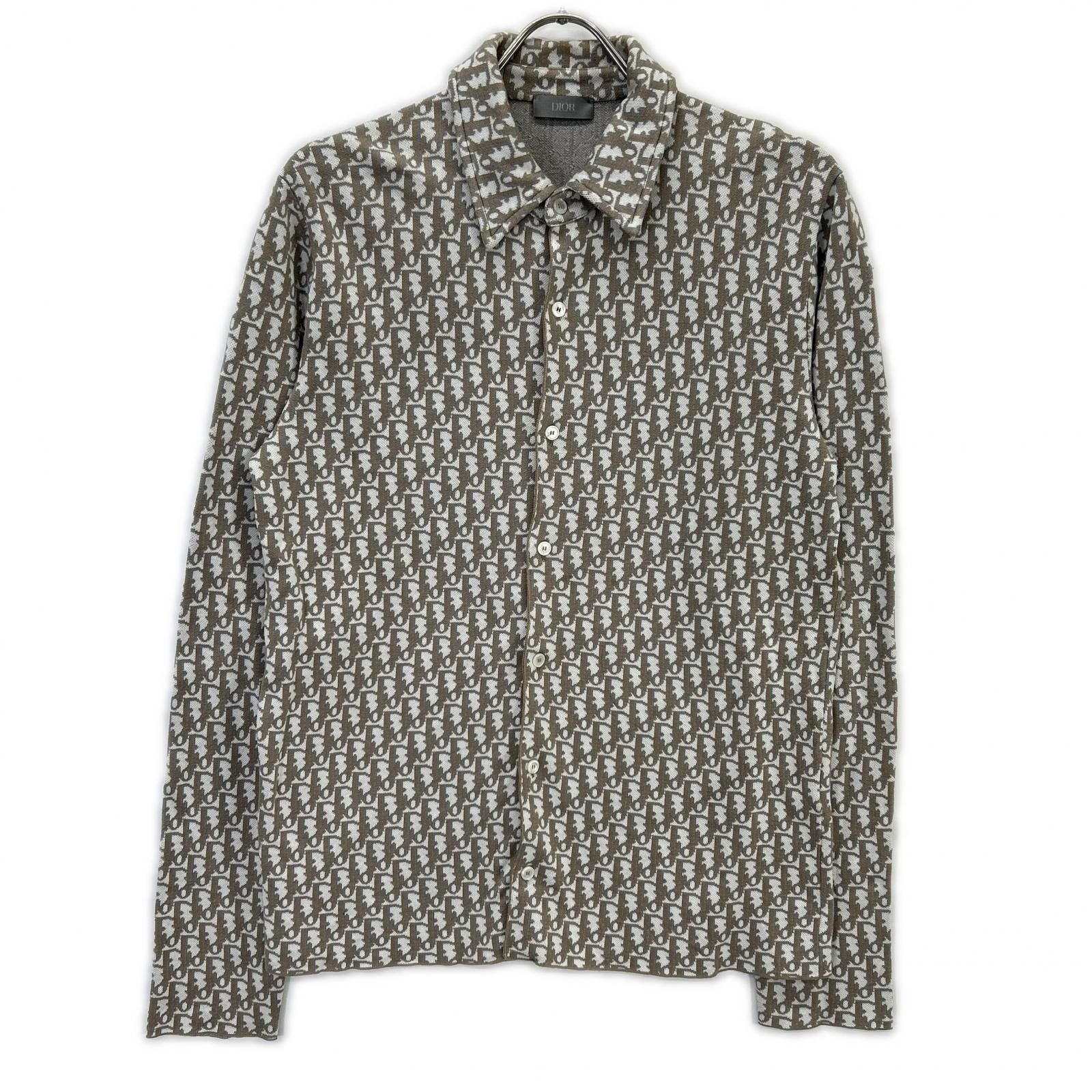 Dior 20 Brown Oblique Cotton Total Pattern Shirt