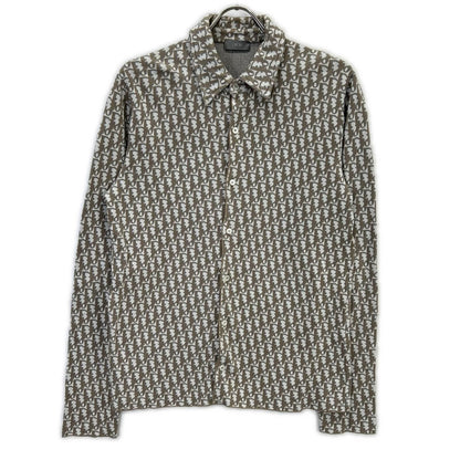 Dior 20 Brown Oblique Cotton Total Pattern Shirt