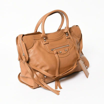 Balenciaga Riva City 2-Way Shoulder Bag Brown Leather — view 3