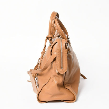 Balenciaga Riva City 2-Way Shoulder Bag Brown Leather — view 4