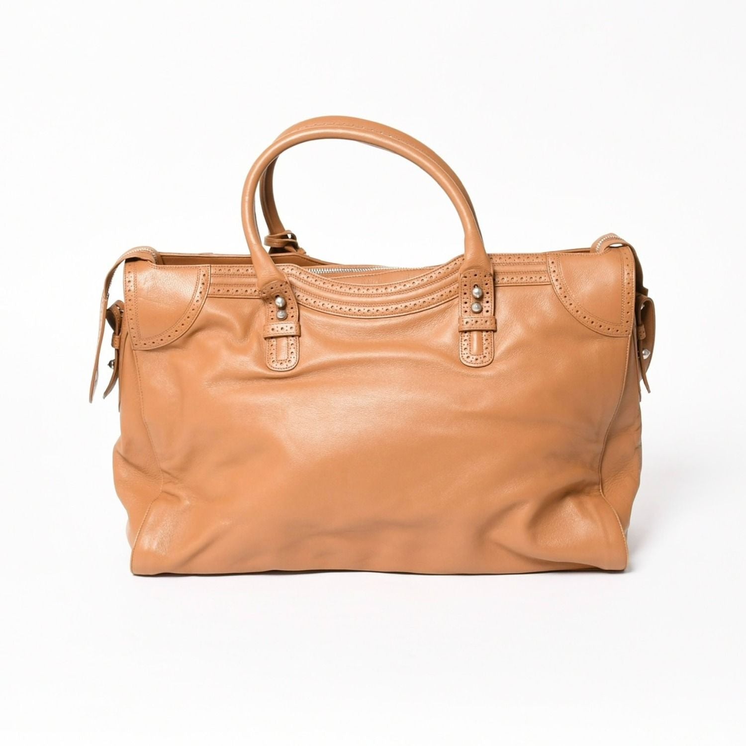 Balenciaga Riva City 2-Way Shoulder Bag Brown Leather — view 2
