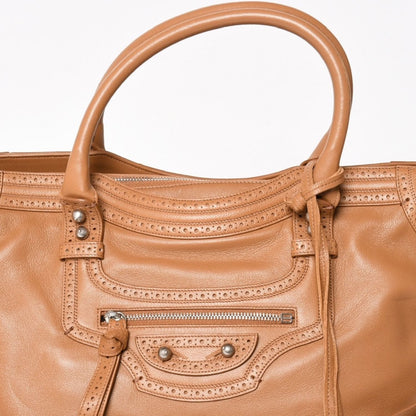 Balenciaga Riva City 2-Way Shoulder Bag Brown Leather — view 5
