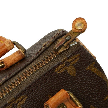 Louis Vuitton Monogram Mini Speedy 2-Way Shoulder Bag Brown Leather — view 8