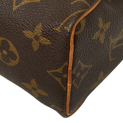 Louis Vuitton Monogram Mini Speedy 2-Way Shoulder Bag Brown Leather — view 6
