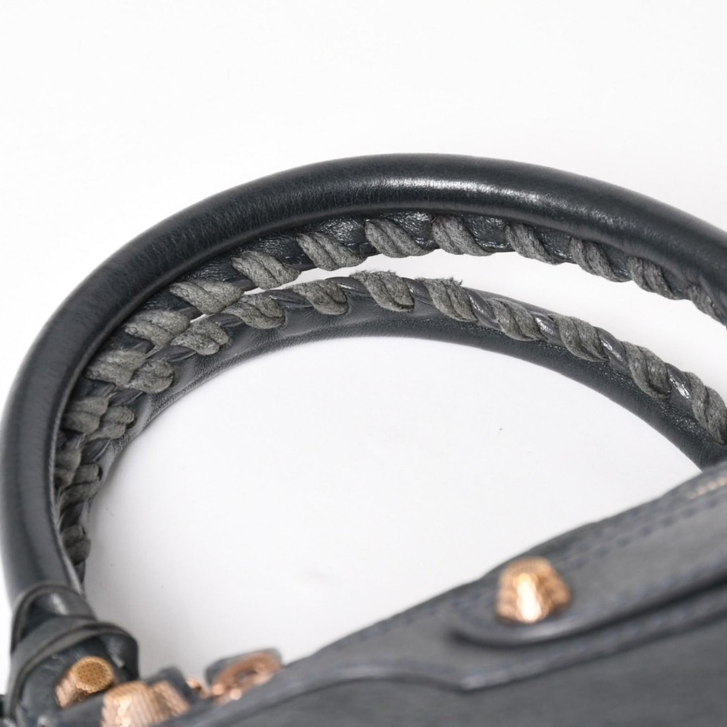 Balenciaga the Velo Shoulder Handbag 2-Way Leather Champagne Gold Gray — view 6