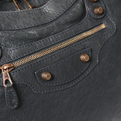 Balenciaga the Velo Shoulder Handbag 2-Way Leather Champagne Gold Gray — view 7